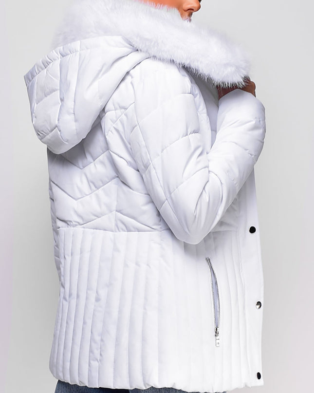 White Veda Puffer Coat