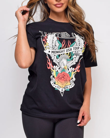 Twisted Love Black Graphic Tee