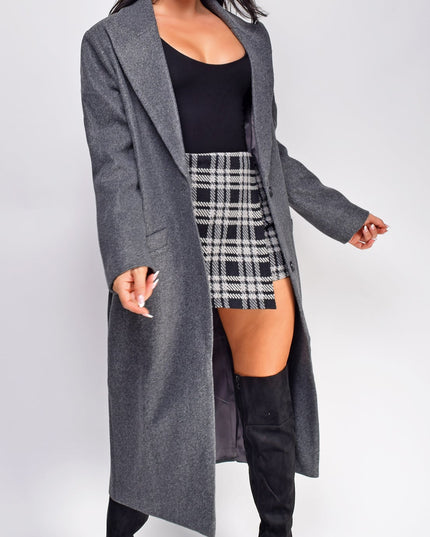 Gray Long Collared Coat