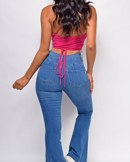 Fuchsia Pink Halter Top