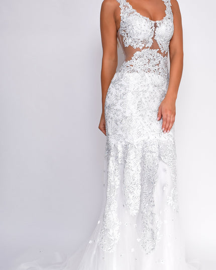White Beaded Gown
