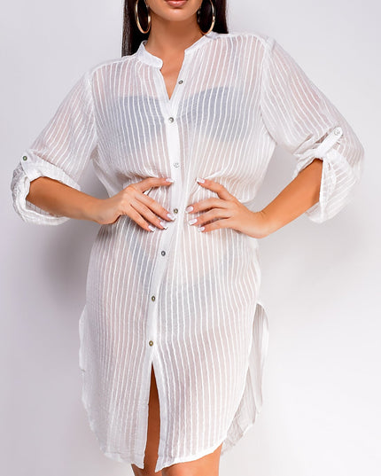 White Button Down Shirt Cover Up