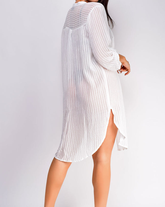 White Button Down Shirt Cover Up