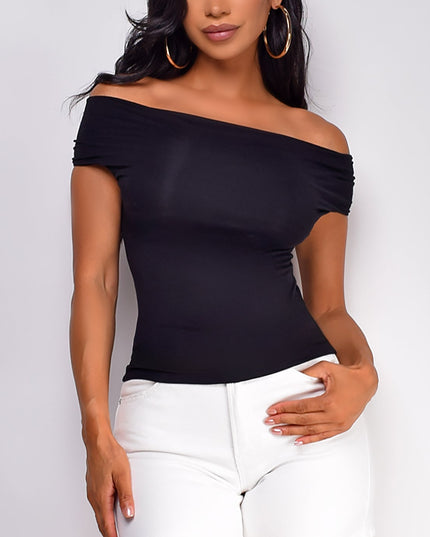 Black Off Shoulder Top