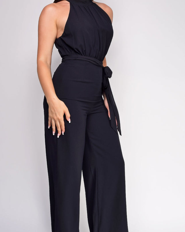 Black High Neck Jumpsuit