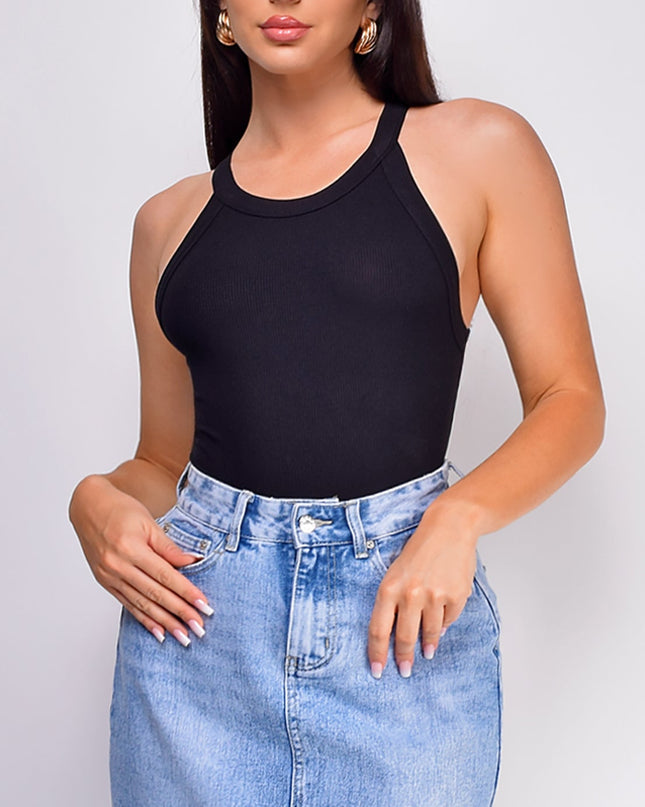 Black Maria Ribbed Top