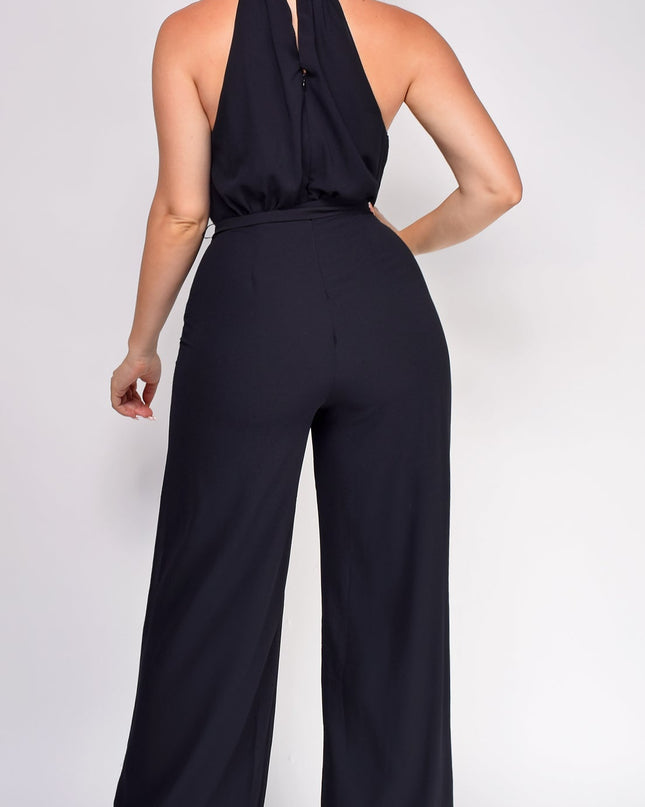 Black High Neck Jumpsuit