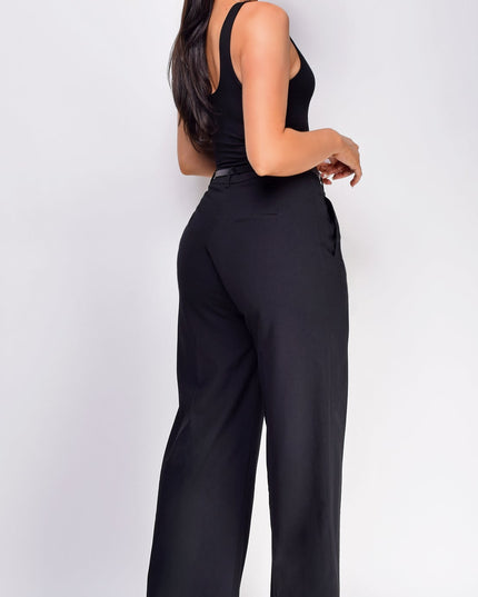Black Basic Tank Bodysuit