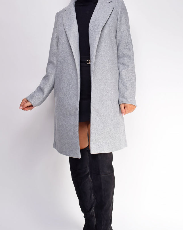 Gray Long Line Coat