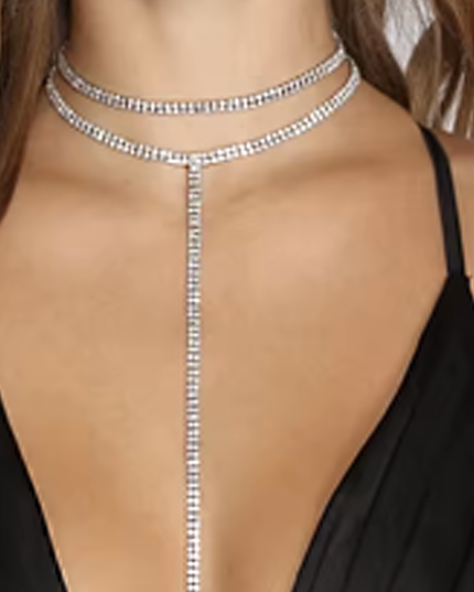 Silver Me Double Layered Choker Necklace