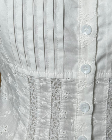 White Eyelet Lace Top