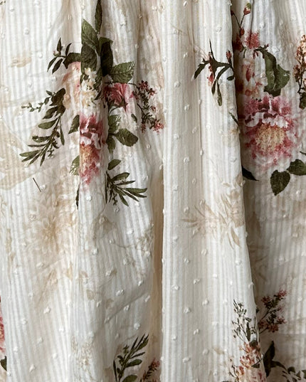 Cream Beige Multi Floral Corset Mini Dress