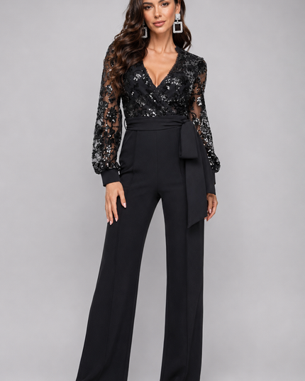 Black Eve Sequin Jumpsuit