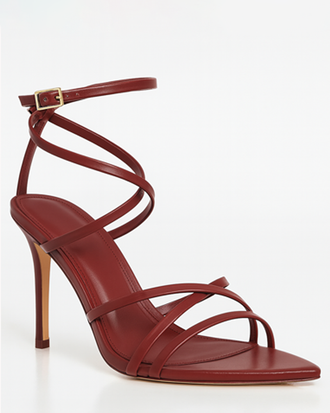 Burgundy Annabella Strappy Heel