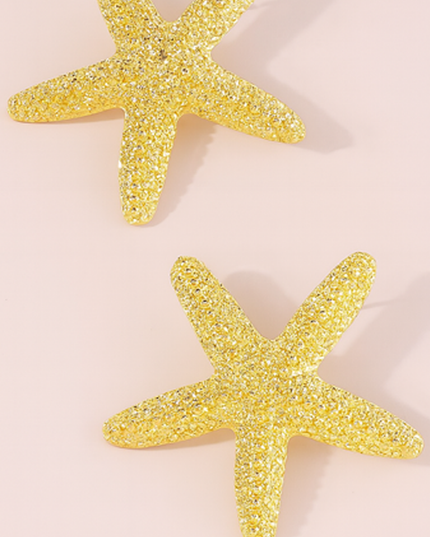 Gold Starfish Earrings