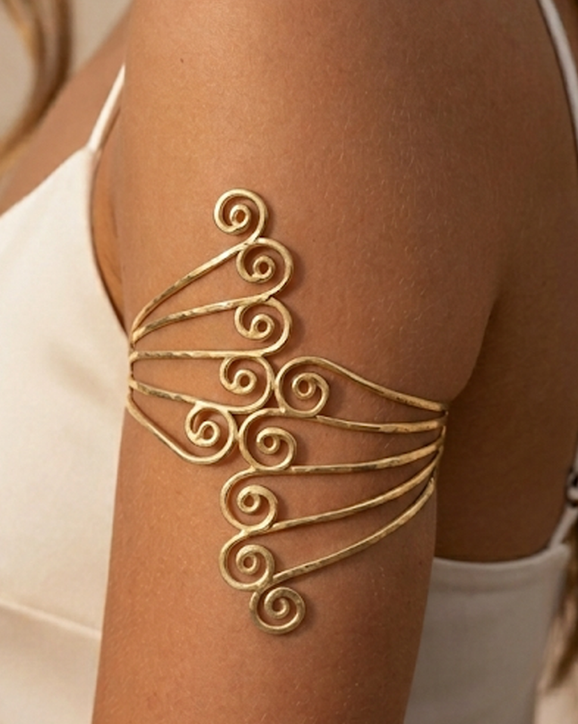 Gold Arm Cuff Bracelet