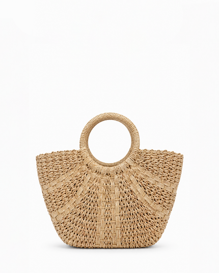 Khaki Seabreeze Straw Bag