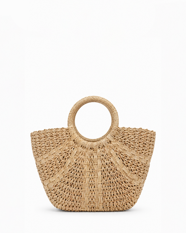 Khaki Seabreeze Straw Bag