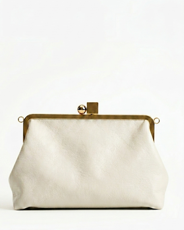 Ivory Frame Clutch Bag