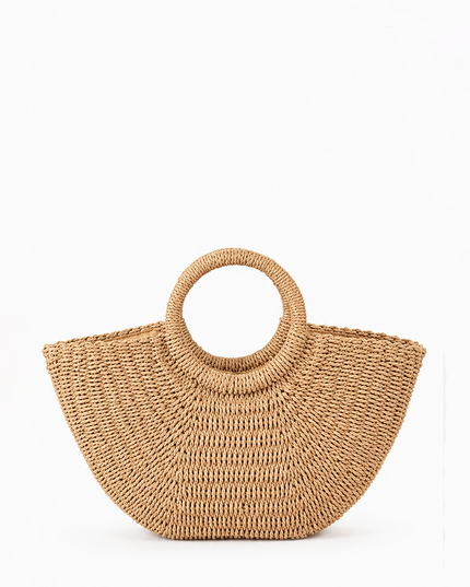 Khaki Shores Straw Bag