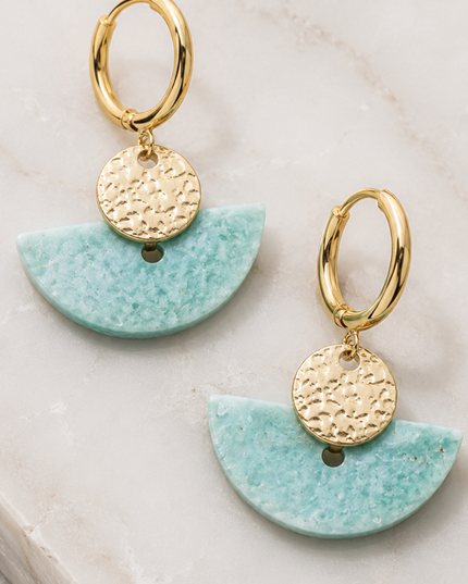 Blue Moon Gold Dipped Hoop Earrings