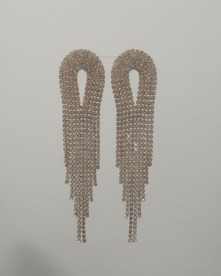 Gold Shine Rhinestone Earrings