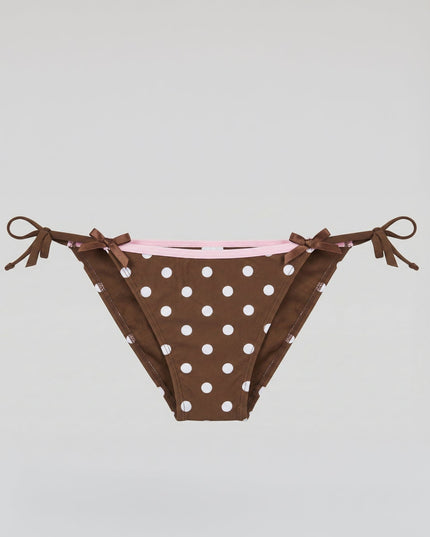 Brown Polka Dot Bikini Set