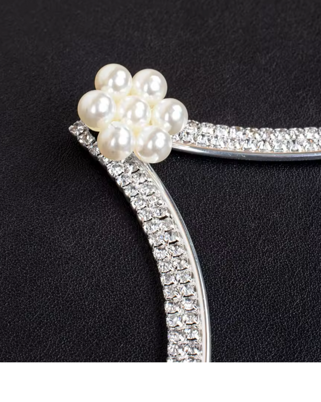 Gold Crystal Flower Bra Chain