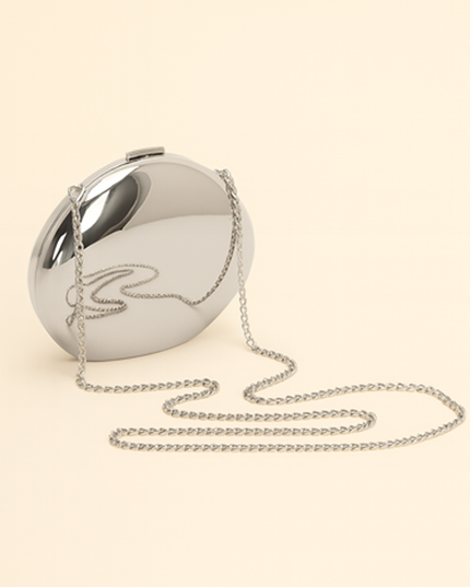 Silver Metal Clutch