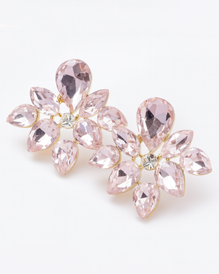 Pink Love Rhinestone Earrings