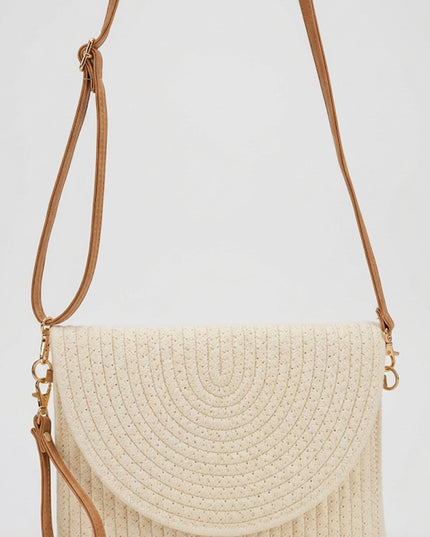 Ivory Braided Envelope Clutch