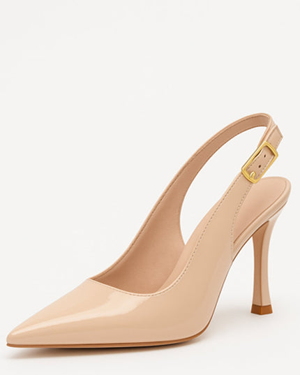 Nude Pointed Toe Pump Heels