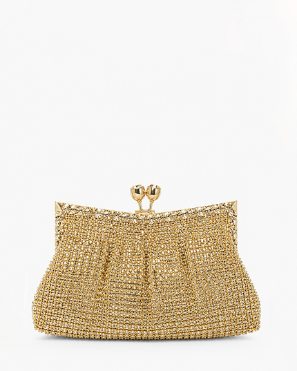Gold Rhinestone Luxury Evening Clutch