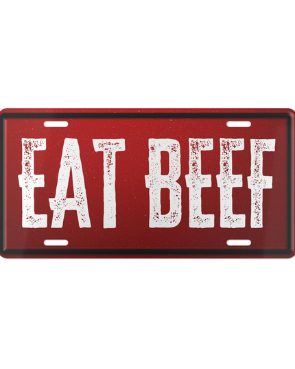 EAT BEEF Personalized License Plate Rancher Truck Car Custom Plates Western Cattle Producer Gift Idea Vanity Plate for Livestock Producers