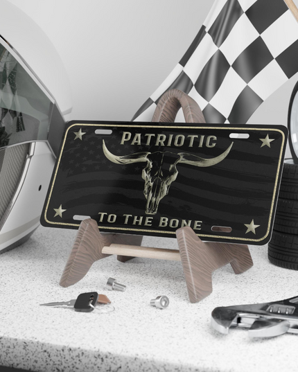 Patriotic To The Bone Longhorn License Plate Cowboy Western Rancher Personalized Truck Accessory Plate United States Patriotic Vehicle