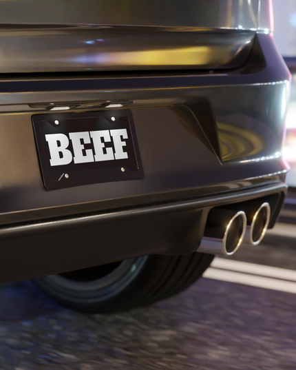 Beef Front License Plate Meat Lover Custom License Plate Sign