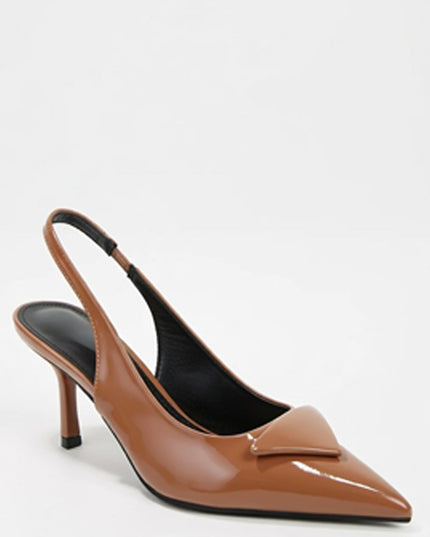 Mocha Sling back Heel