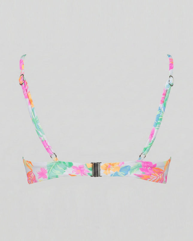 White Multi Tropical Bikini Set