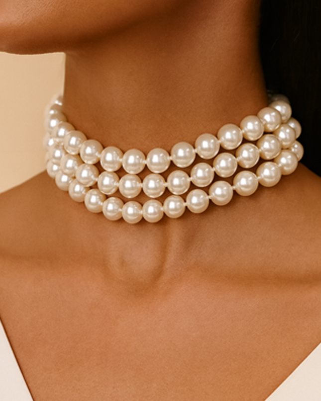 Ivory Pearl Whisper Necklace & Earrings Set