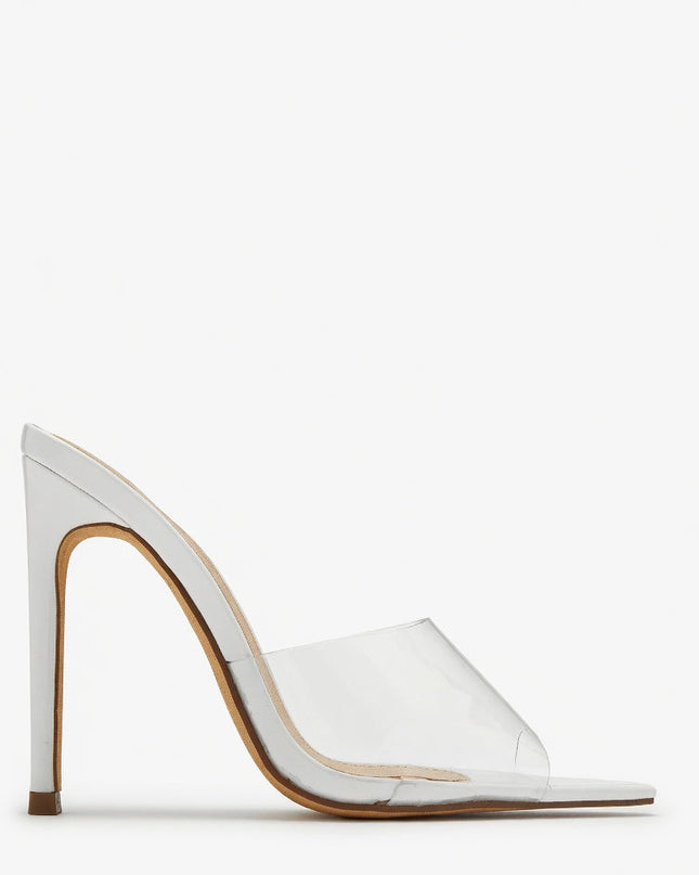 White Pointy Toe Heels