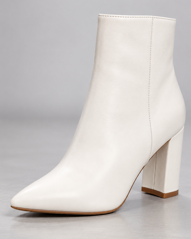 Ivory Heel Ankle Boots