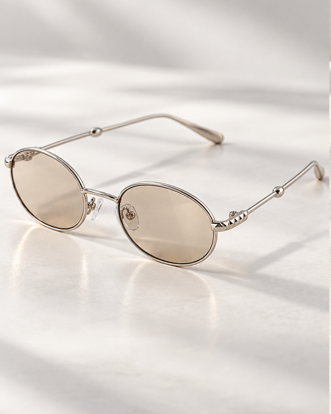 Silver Mimi Round Sunglasses