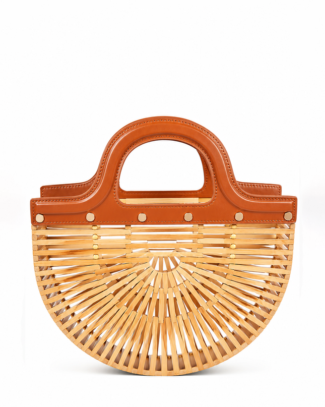 Beige Belize Bamboo Handbag