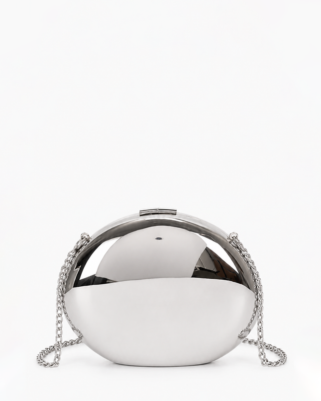 Silver Metal Clutch