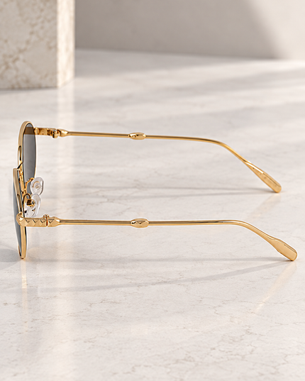 Black Mimi Round Sunglasses