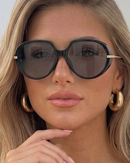 Black Riviera Oversized Sunglasses