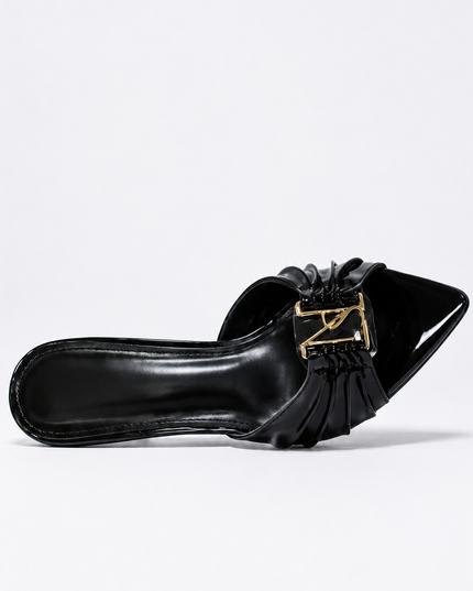 Black Soranta Mule Heels