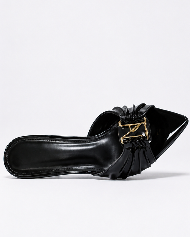 Black Soranta Mule Heels
