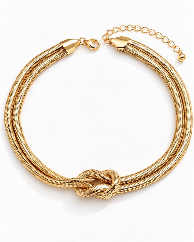 Gold Chain Bracelet & Necklace Set