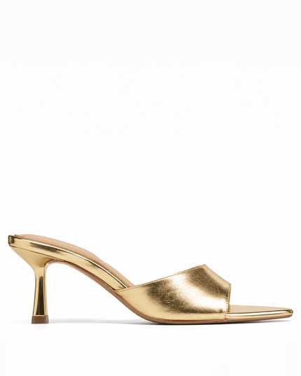 Gold Malina Heeled Mules